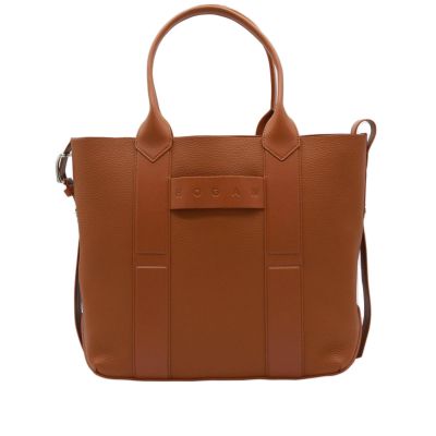 Shopping script media in pelle martellata