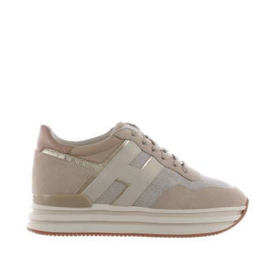 Sneaker hogan midi platform h222 in camoscio