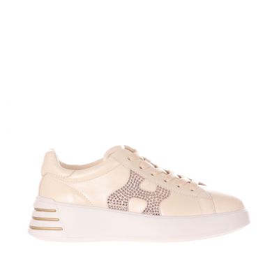Sneaker hogan rebel in pelle dal finish perlato
