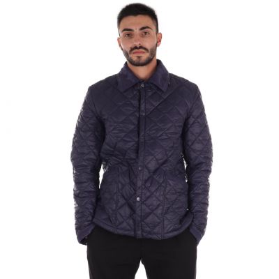 Giacca a camicia in nylon trapuntato