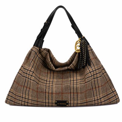 Shopper scottish atena medium in tessuto 