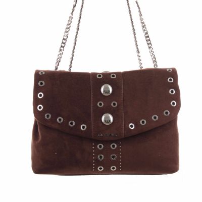 Shoulder bag ethnic bowling large in camoscio