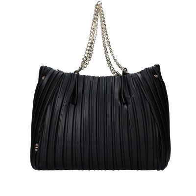Borsa shopping jasmine medium in similpelle plissé