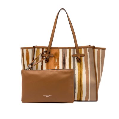 Shopping in canvas e pelle