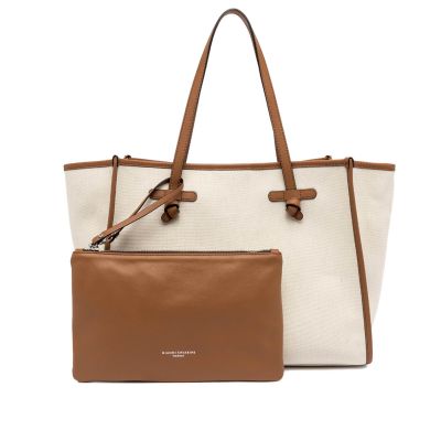 Shopping in canvas e pelle