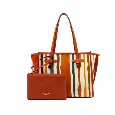 Shopping in canvas e pelle