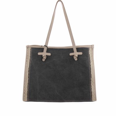 Shopping sev in canvas e pelle 