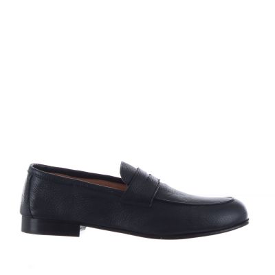 Mocassino con mascherina in pelle