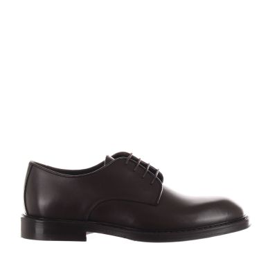 Stringata derby in pelle
