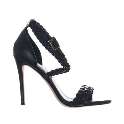 Sandalo astrid in pelle intrecciata