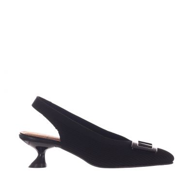 Décolleté slingback a punta in tessuto