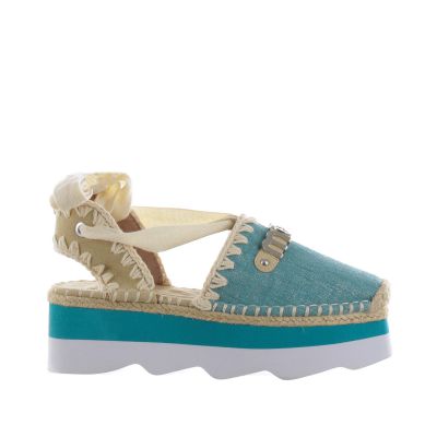 Sandalo espa in cotone glitterato