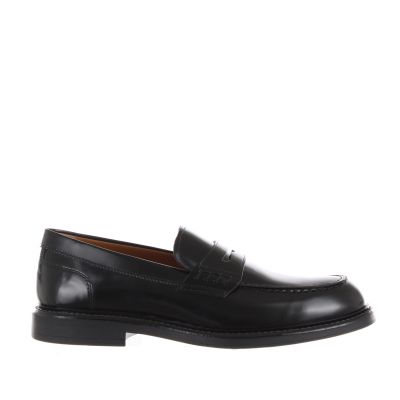 Mocassino con mascherina in pelle