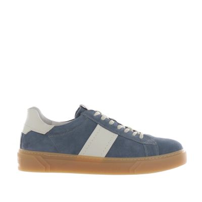 Sneaker in camoscio con fondo a cassetta