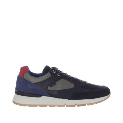 Sneaker in camoscio e tessuto tecnico