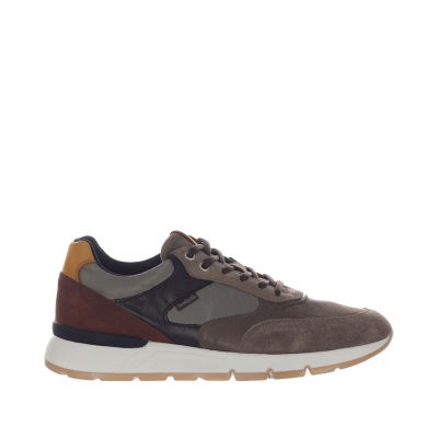 Sneaker in camoscio e tessuto tecnico