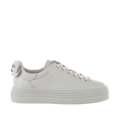 Sneaker in pelle con dettaglio fiocco