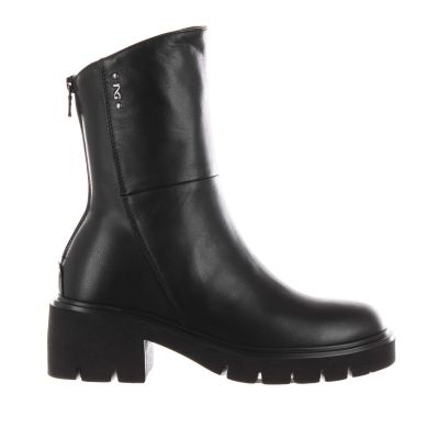 Stivaletto in pelle con zip posteriore