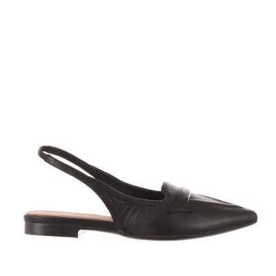 Mocassino slingback in pelle