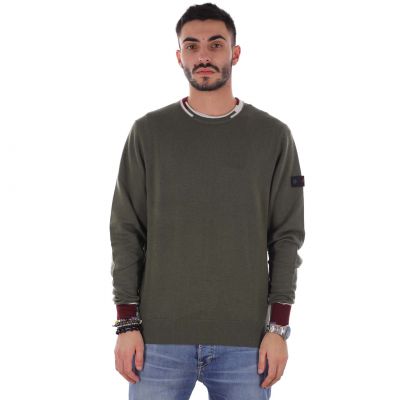 Pullover marlon 02 in lana con inserti a contrasto