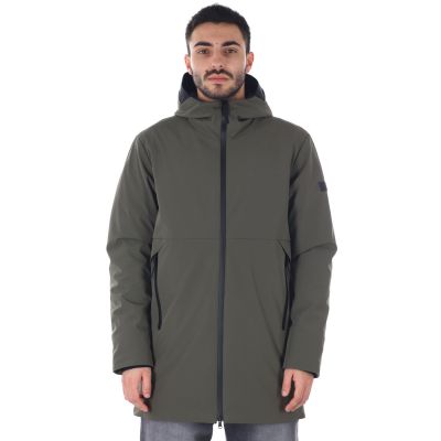 Trench liscio in primaloft minimal e sofisticato