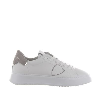 Sneaker temple low in pelle