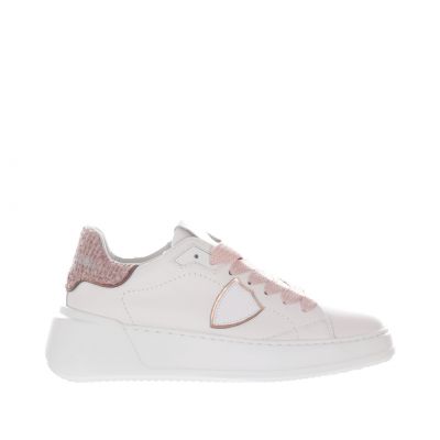 Sneaker tres temple in pelle e ciniglia