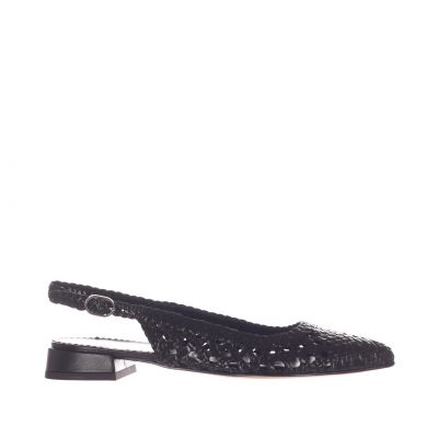 Ballerina slingback sonia in pelle intrecciata
