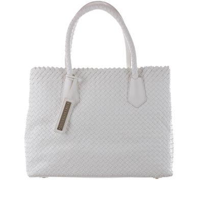 Borsa a mano in pelle intrecciata