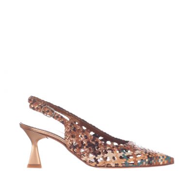Décolleté slingback moritz in pelle intrecciata