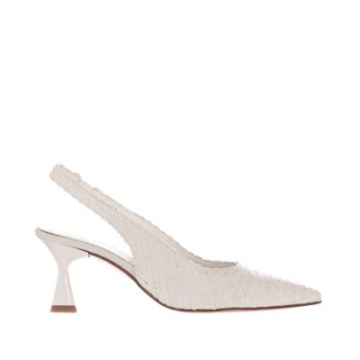 Décolleté slingback moritz in pelle intrecciata