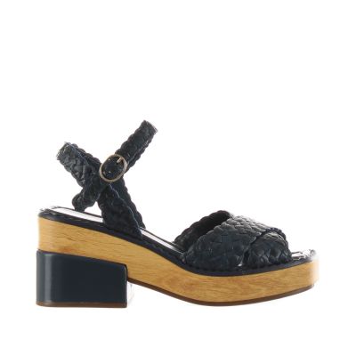 Sandali paris in pelle con tacco midi