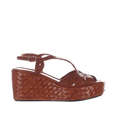 Sandalo ankara in pelle intrecciata
