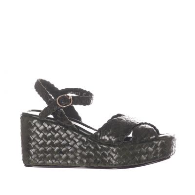 Sandalo ankara in pelle intrecciata