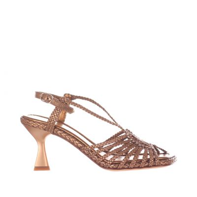 Sandalo fiji in pelle intrecciata