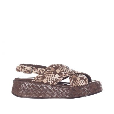 Sandalo maui in pelle intrecciata
