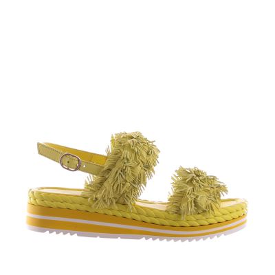 Sandalo milan in pelle con frange