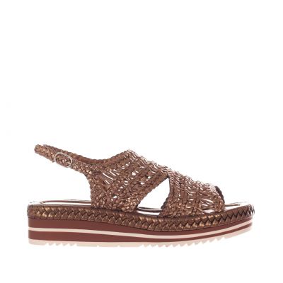 Sandalo milan in pelle intrecciata