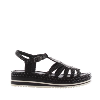 Sandalo milan in pelle intrecciata