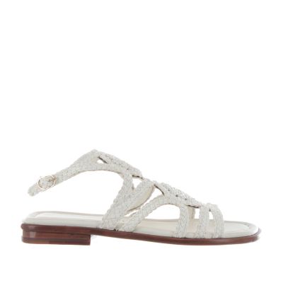 Sandalo tina in pelle intrecciata