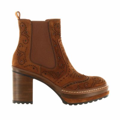 Tronchetto olivia in velluto brogue