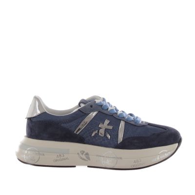 Sneaker in camosccio e nylon 