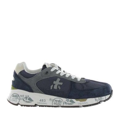 Sneaker in camoscio e nylon a rete