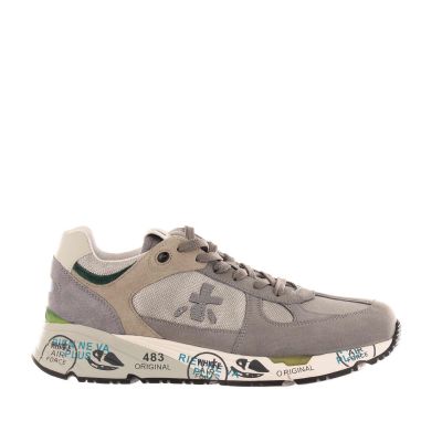 Sneaker in camoscio e nylon a rete