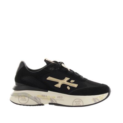 Sneaker in camoscio e nylon a rete