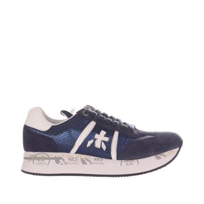 Sneaker in camoscio e tessuto