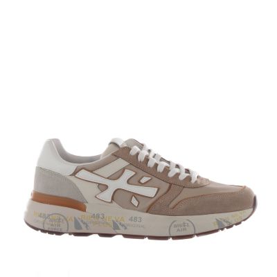 Sneaker in camoscio e tessuto tecnico