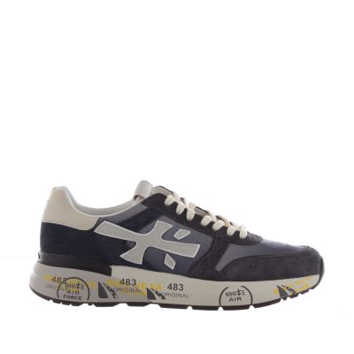 Sneaker in camoscio e tessuto tecnico