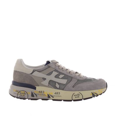 Sneaker in camoscio e tessuto tecnico