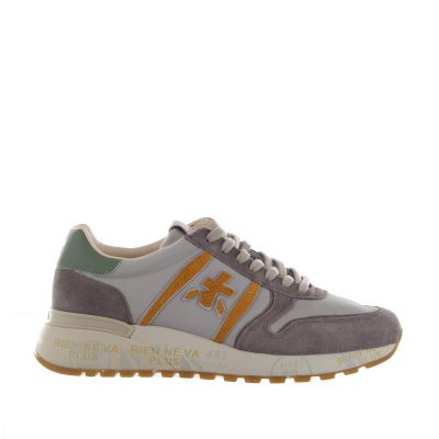 Sneaker in camoscio e tessuto tecnico